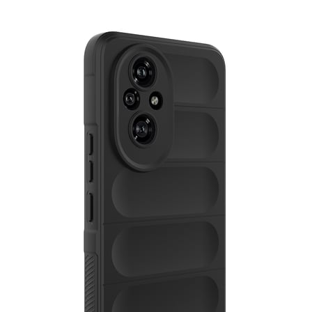 Honor 200 Pro Kılıf Kamera Korumalı Esnek Silikon Parmak Şeritli Alan Tech