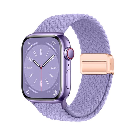 Watch 10 42mm NRTK KRD-134 Örgü Tasarımlı Hasır Kordon Strap Kayış - Lila