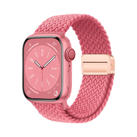 Watch 44mm NRTK KRD-134 Örgü Tasarımlı Hasır Kordon Strap Kayış - Lila