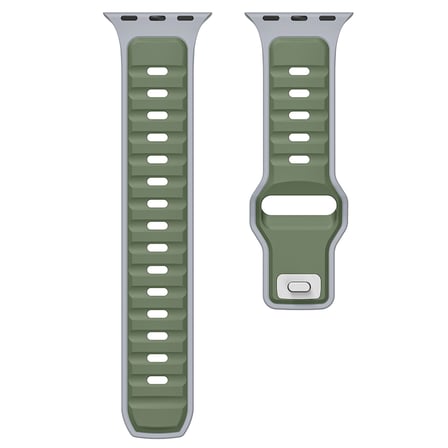 Huawei GT2 46mm NRTK KRD-135 22mm Silikon Kordon Strap Kayış - Açık Yeşil-Gri