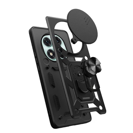 Xiaomi Poco X7 Kılıf Sürgülü Kamera Koruyucu Manyetik Standlı Tank Koruma Novatech
