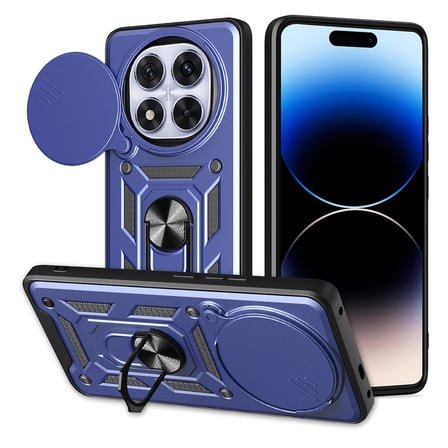 Xiaomi Uyumlu Redmi Note 14 Pro Plus Kılıf Magnetik Standlı Kamera Korumalı Zore Sürgülü Vega Kapak