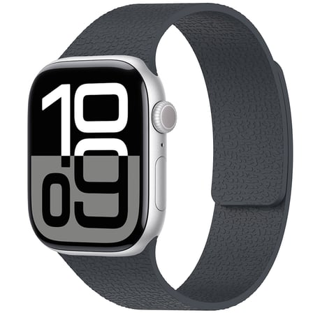 Watch 10 42mm MKST KRD-136 Kabartma Desenli Silikon Kordon - Turuncu