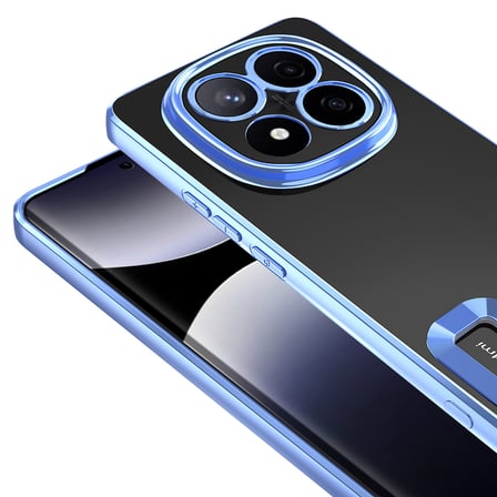 Redmi Note 14 Pro 4G Kılıf Kamera Korumalı Logo Gösteren NRTK Omega Kapak - Sierra Mavi