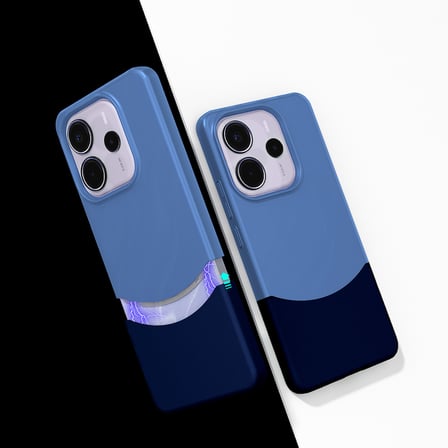 Redmi Note 14 4G Kılıf Mıknatıslı NRTK Duble Kapak - Lacivert