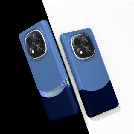 Redmi Note 14 Pro Plus Kılıf Mıknatıslı NVTH Duble Kapak - Lacivert
