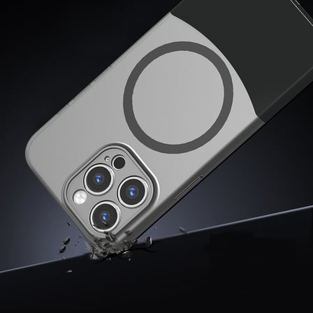 iPhone 14 Pro Max Kılıf M-Safe Şarj Özellikli Mıknatıslı NRTK Duble Kapak - Siyah
