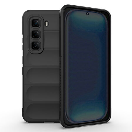 İnfinix Hot 50 4G Kılıf Esnek TPU Oyuklu Arka Yüzey Tasarımlı Etnik Silikon Kapak