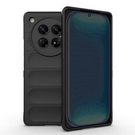 İnfinix Zero 40 5G Kılıf Esnek TPU Oyuklu Arka Yüzey Tasarımlı MKST Etnik Silikon Kapak - Siyah