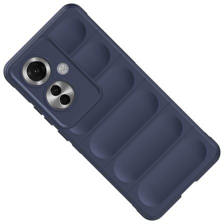 Oppo Reno 11F 5G Kılıf Kamera Korumalı Esnek Silikon Parmak Şeritli Novatech