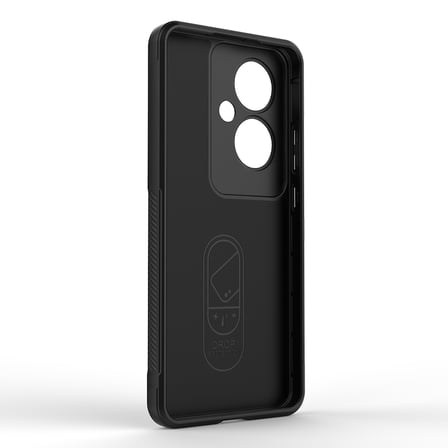 Oppo Reno 11F 5G Kılıf Kamera Korumalı Esnek Silikon Parmak Şeritli Alan Tech