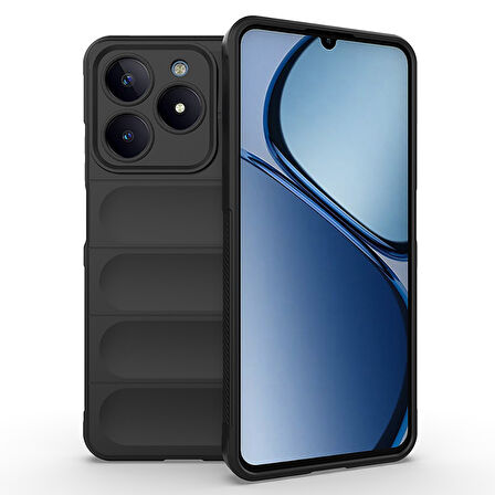 Realme C61 Kılıf Esnek TPU Oyuklu Arka Yüzey Tasarımlı Etnik Silikon Kapak