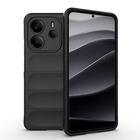 Xiaomi Redmi Note 14 4G Kılıf Esnek TPU Oyuklu Arka Yüzey Tasarımlı Etnik Silikon Kapak