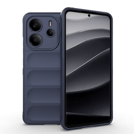 Xiaomi Redmi Note 14 4G Kılıf Kamera Korumalı Esnek Silikon Parmak Şeritli Alan Tech