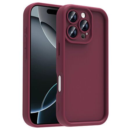 iPhone 16 Pro Kılıf Kamera Korumalı İKSP Ananas Kapak - Pembe