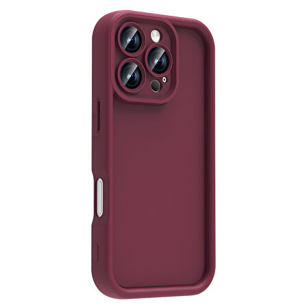 iPhone 16 Pro Kılıf Kamera Korumalı İKSP Ananas Kapak - Pembe
