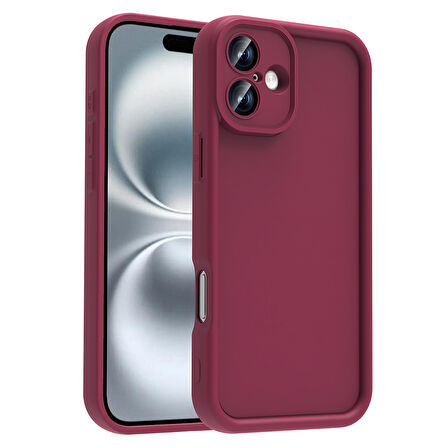 iPhone 16 Plus Kılıf Kamera Korumalı TCG Ananas Kapak - Mürdüm