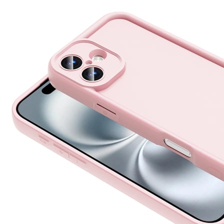 iPhone 16 Plus Kılıf Kamera Korumalı BLT Ananas Kapak - Pembe