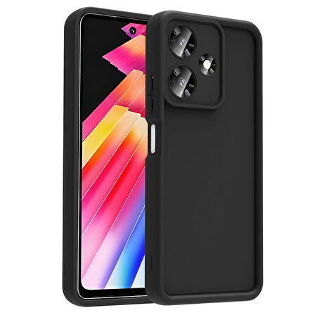 İnfinix Hot 30 Kılıf Kamera Korumalı İKSP Ananas Kapak - Siyah