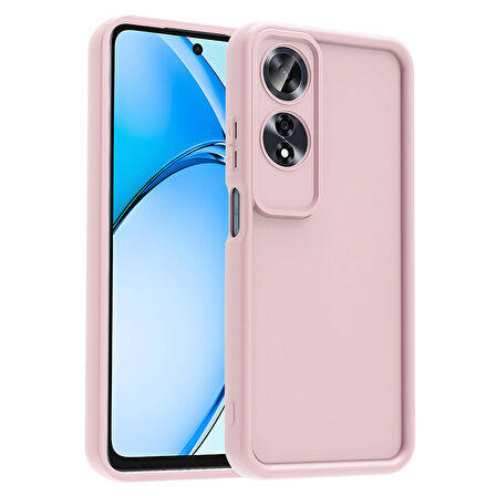 A60 Kılıf Kamera Korumalı MKST Ananas Kapak - Pembe