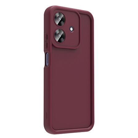 Realme Note 60 Kılıf Kamera Korumalı SYS Ananas Kapak - Mürdüm