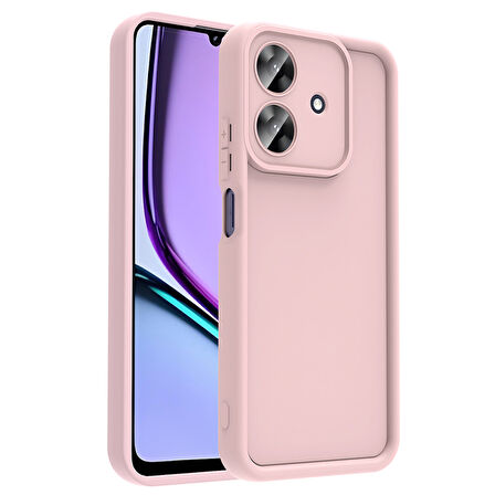 Realme Note 60 Kılıf Kamera Korumalı HLP Ananas Kapak - Pembe