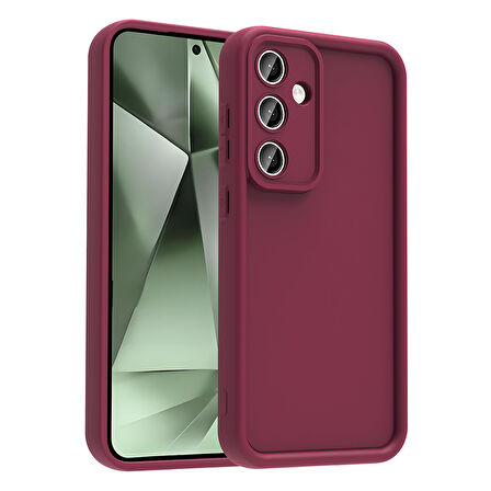 Galaxy S24 FE Kılıf Kamera Korumalı TCG Ananas Kapak - Mürdüm