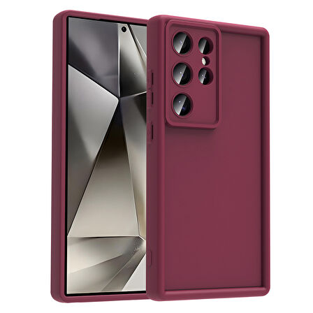 Galaxy S25 Ultra Kılıf Kamera Korumalı TCG Ananas Kapak - Mürdüm