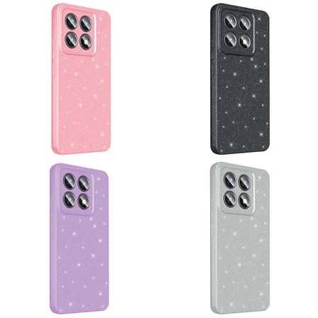 Xiaomi 14T Pro Kılıf Kamera Korumalı Simli Silikon Üstün Koruma Novatech