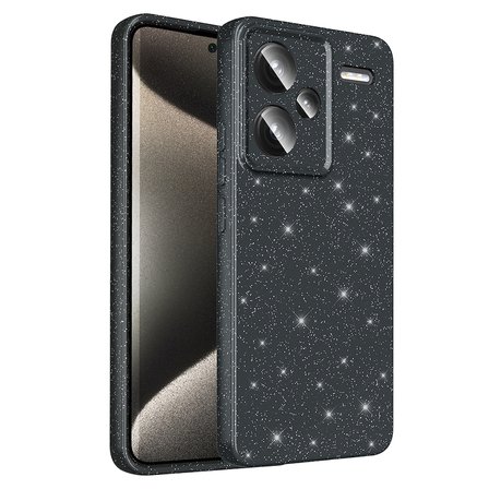 Redmi Note 13 Pro Plus 5G Kılıf Kamera Korumalı Simli Lüks NRTK Koton Kapak - Açık Pembe