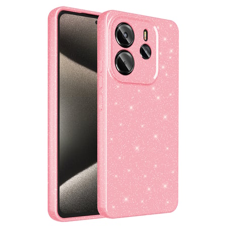 Redmi Note 14 5G Kılıf Kamera Korumalı Simli Lüks MKST Koton Kapak - Siyah