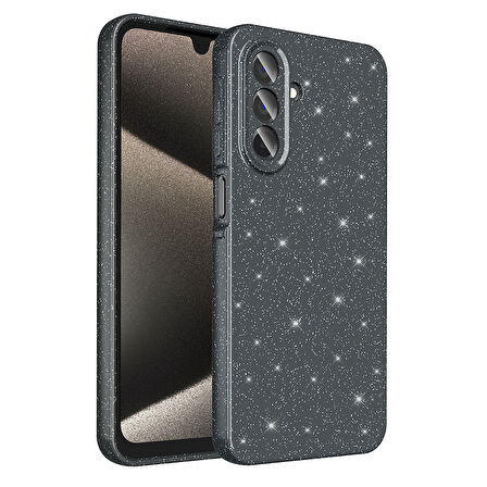 Galaxy A26 Kılıf Kamera Korumalı Simli Lüks ALT Koton Kapak - Lila