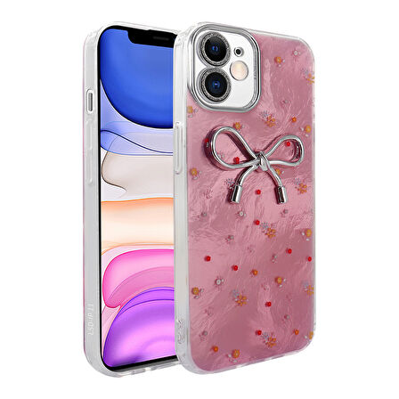 iPhone 11 Kılıf Kamera Korumalı Figürlü Zore Ponti Silikon Kapak - Beyaz