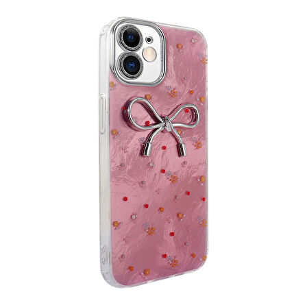 iPhone 11 Kılıf Kamera Korumalı Figürlü Zore Ponti Silikon Kapak - Lila