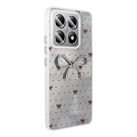 14T Pro Kılıf Kamera Korumalı Figürlü Zore Ponti Silikon Kapak - Açık Pembe