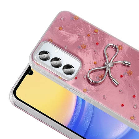Galaxy A15 Kılıf Kamera Korumalı Figürlü Zore Ponti Silikon Kapak - Beyaz