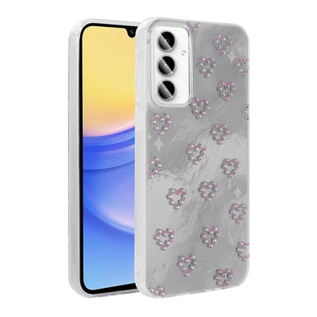 Galaxy A55 Kılıf Kamera Korumalı Figürlü Zore Ponti Silikon Kapak - Lila