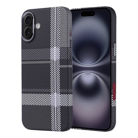 iPhone 16 Plus Kılıf Ultra İnce Magsafe Karbon Fiber Görünümlü İnce Hafif Alan Tech