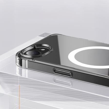iPhone 16E Kılıf Kalın Silikon MagSafe Kamera Yükseltili Şeffaf Novatech