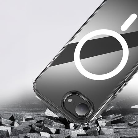iPhone 16E Kılıf Kalın Silikon MagSafe Kamera Yükseltili Şeffaf Novatech