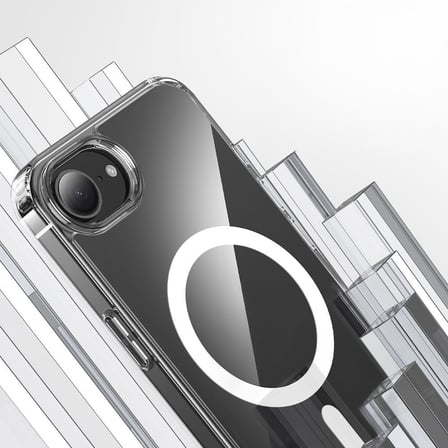 iPhone 16E Kılıf Kalın Silikon MagSafe Kamera Yükseltili Şeffaf Novatech