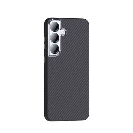 Galaxy S25 Plus Kılıf M-safe Şarj Özellikli Karbon Fiber Görünümlü MKST Gros Kapak - Siyah