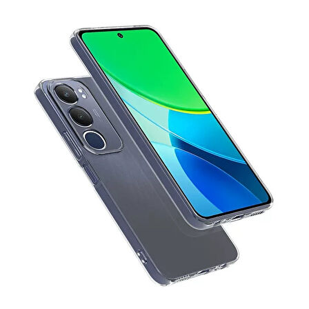 Vivo Y19S Kılıf FRMS Süper Silikon Kapak - Şeffaf