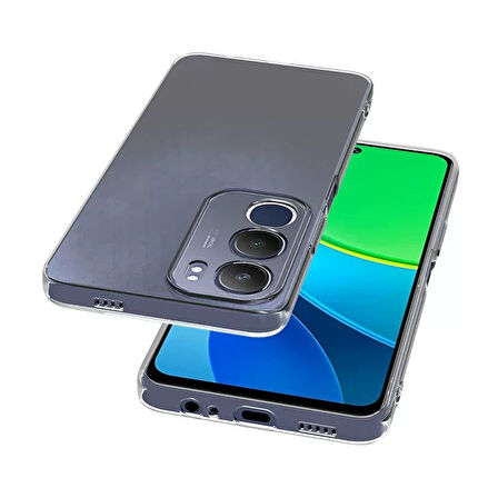 Vivo Y19S Kılıf FRMS Süper Silikon Kapak - Şeffaf