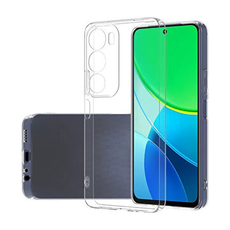 Vivo Y19S Kılıf UCY Süper Silikon Kapak - Şeffaf