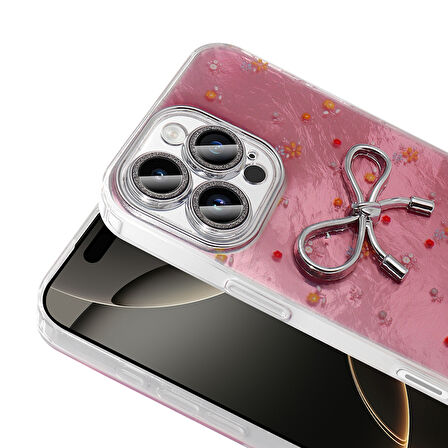 iPhone 16 Pro Kılıf Kamera Korumalı Figürlü Zore Ponti Silikon Kapak - Açık Mavi