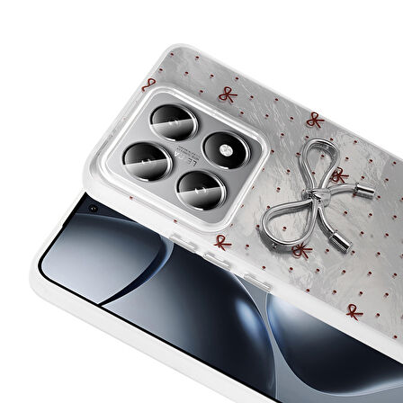 14T Pro Kılıf Kamera Korumalı Figürlü Zore Ponti Silikon Kapak - Açık Mavi