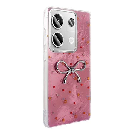 Redmi Note 13 Pro 4G Kılıf Kamera Korumalı Figürlü Zore Ponti Silikon Kapak - Açık Mavi