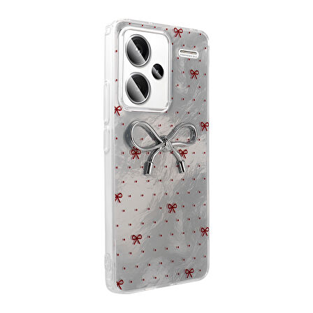 Redmi Note 13 Pro Plus 5G Kılıf Kamera Korumalı Figürlü Zore Ponti Silikon Kapak - Açık Mavi