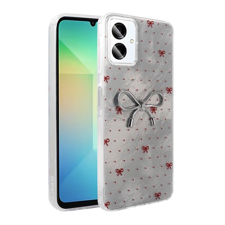 Galaxy A06 Kılıf Kamera Korumalı Figürlü Zore Ponti Silikon Kapak - Açık Mavi